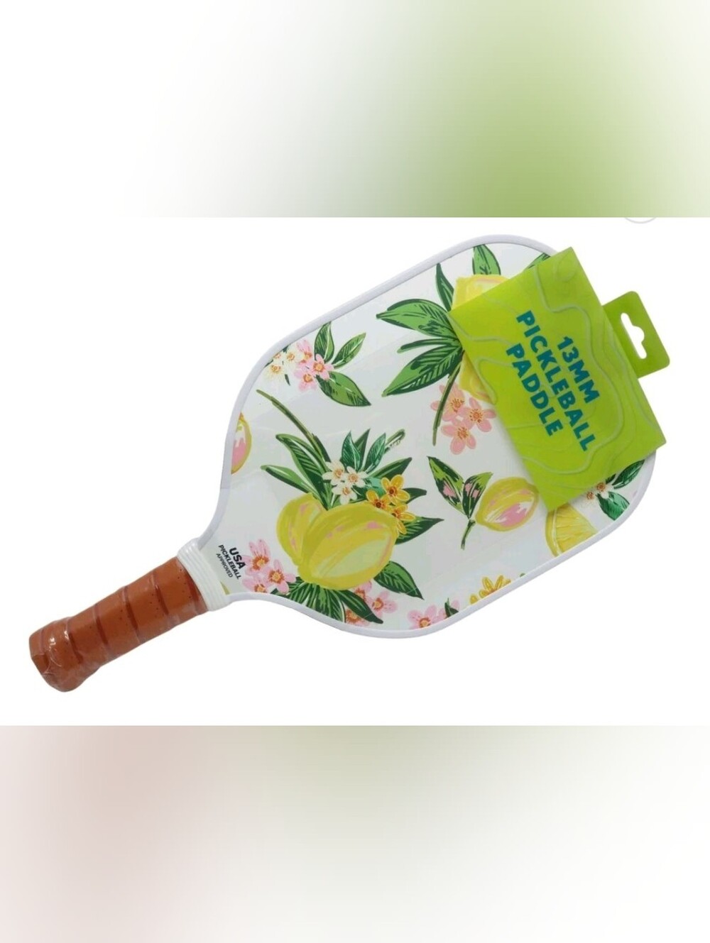 Double Sided Pickleball Paddle - Lemon/Pink Dash